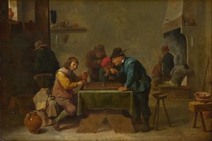 Backgammon Spelers, ca. 1645 door David Teniers the Younger