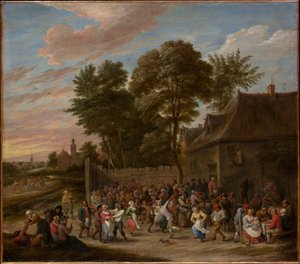 Dansende en feestende boeren