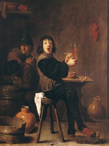 De gelukkige soldaat door David Teniers the Younger