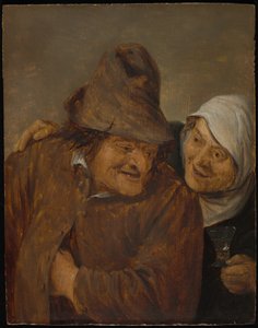 Twee Boeren met een Glas Wijn