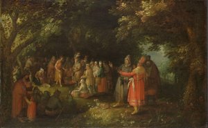 Johannes de Doper predikend door David Vinckboons (I)