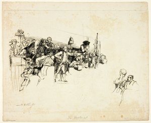 Charles James Fox op de Hustings in Covent Garden door David Wilkie