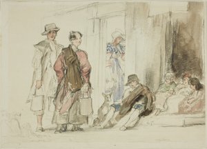 Figuren bij de deuropening door David Wilkie