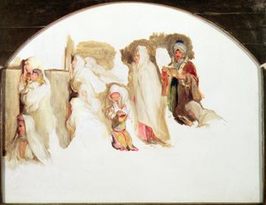Joden Weeklagen (onafgewerkt) door David Wilkie