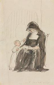 Non leest voor aan een kind, 1835 door David Wilkie