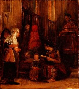 Zeven Figuren in een Kerk