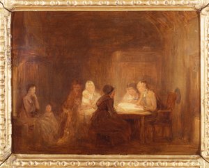 De zaterdagavond van de Cotters - een schets door David Wilkie