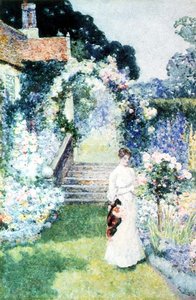 Rozen verzorgen in een Cheshire tuin door David Woodlock