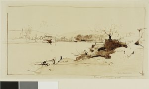 Arno boven Florence door David Young Cameron