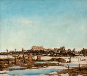 Bailleul, c.1918 door David Young Cameron