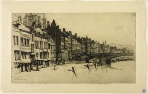 Dinant, plaat negen uit de Belgische Set door David Young Cameron