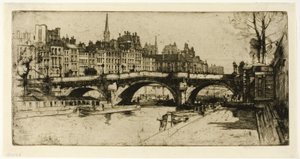 Pont Neuf, plaat één uit de Paris Set door David Young Cameron