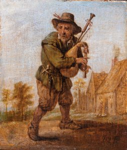 Een doedelzakspeler