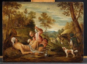 De Barmhartige Samaritaan door David Teniers the Younger