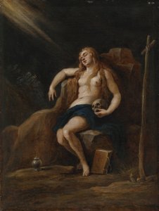 Maria Magdalena in de wildernis, naar Jacopo Palma, Il Giovane