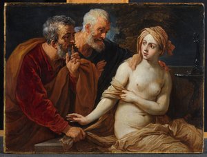 Susanna en de ouderlingen, naar Guido Reni (1575-1642) door David Teniers the Younger