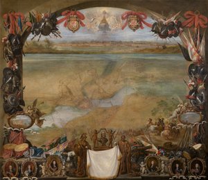De stad Valenciennes door David the Younger Teniers