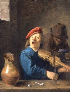 De Vioolspeler door David Teniers the Younger
