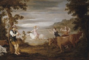 De Verkrachting van Europa, 1654-56 door David Teniers the Younger