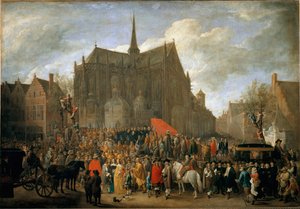 Het spel van papegai in Brussel door David Teniers the Younger