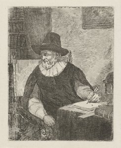 Man in een studeerkamer door David van der Kellen
