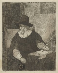 Man in een studeerkamer door David van der Kellen