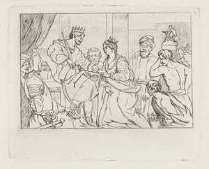 Salomo en de koningin van Sheba door David van der Kellen