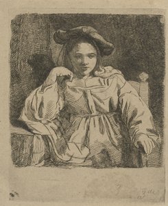 Zittend meisje