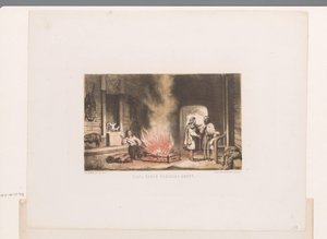 Interieur van een Saksische hoeve (Zaal eener Saxische Hoeve) door David van der Kellen