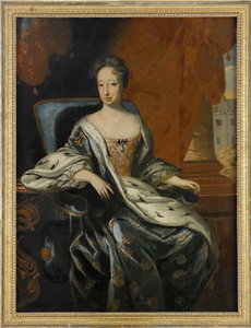 Portret van Hedvig Eleonora van Holstein-Gottorp, koningin van Zweden door David von Krafft