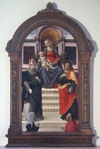 De Madonna met kind met de heilige Lodewijk van Toulouse, Johannes de Evangelist en donoren