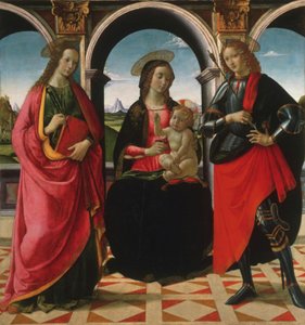 Maagd en kind, met de heiligen Apollonia en Sebastiaan