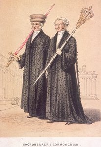 Een zwaarddrager en een stadsomroeper, 1855