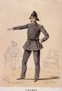 Een brandweerman, 1855 door Day and Son