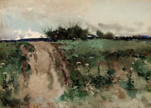Landschapsschets door De Lancey Gill