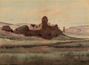 Pueblo Bonito Ruïne, Chaco Canyon, New Mexico, 1888