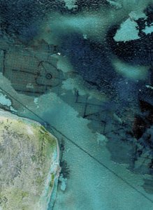 Luchtfoto van onderwaterruïnes door Deb Chaney