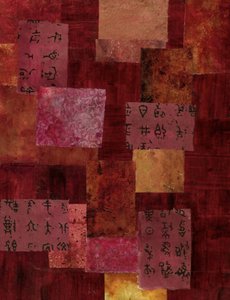 Collage van Aziatische schrifttekens door Deb Chaney