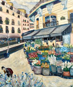 Bloemenwinkelier, 2020 (acryl op doek0