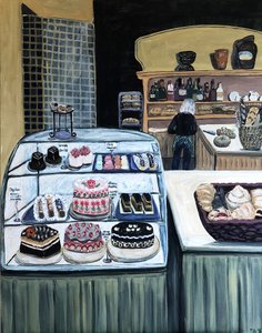 Patisserie, 2018 (acryl op doek) door Deborah Eve Alastra