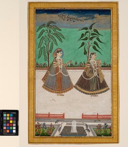 Twee vrouwen uit de harem van Tana Shah van Golconda, c.1800