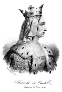 Blanche van Castilië, vrouw van Lodewijk VIII van Frankrijk, 19e eeuw door Delpech