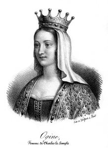 Edgifu van Wessex, gemalin van Karel III De Eenvoudige van Frankrijk door Delpech