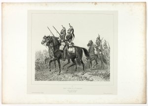 11e dragonders voorhoede, uit Souvenirs d’Italie: Expédition de Rome