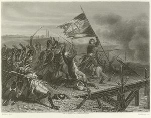 Slag bij de brug van Arcole door Denis Auguste Marie Raffet