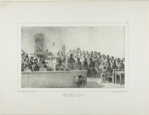 Algemene vergadering van de Boyards, Boekarest, Walachije, 15 juli 1837 door Denis Auguste Marie Raffet