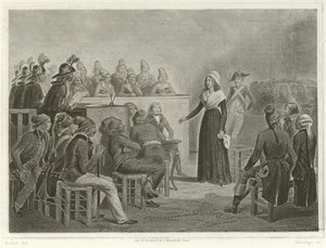 Marie Antoinette bij het Revolutionaire Tribunaal door Denis Auguste Marie Raffet