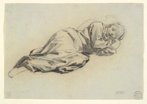 Liggend figuur door Denis Auguste Marie Raffet