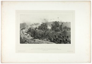 Uitval van het Romeinse garnizoen..., uit Souvenirs d’Italie: Expédition de Rome