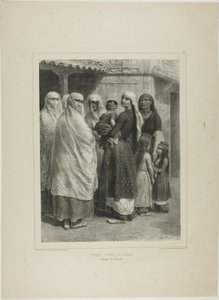 Tartaarse vrouwen bij de Baïdar, Krim, 26 augustus 1837 door Denis Auguste Marie Raffet